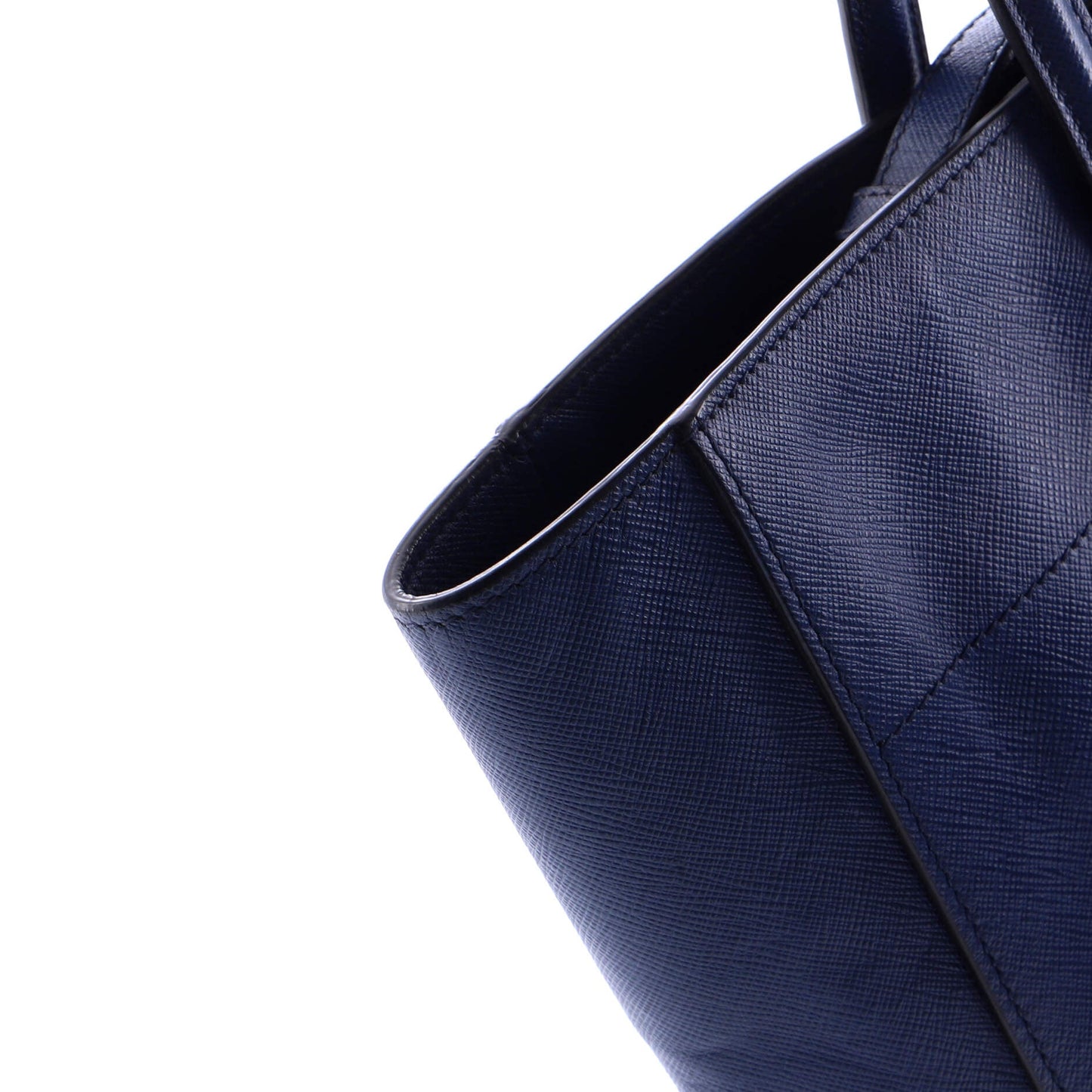 Soft Triple Pocket Convertible Tote Saffiano Leather