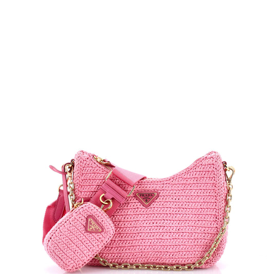 Re-Edition 2005 Shoulder Bag Raffia Small