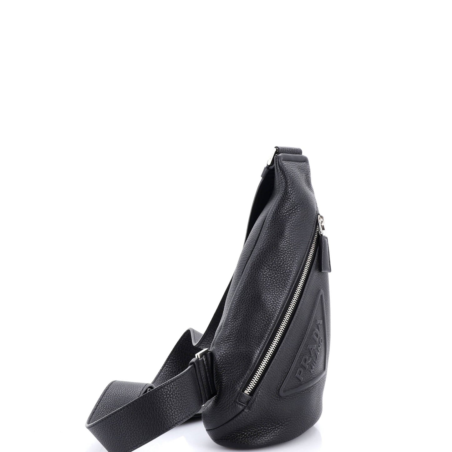 Triangle Logo Sling Bag Leather