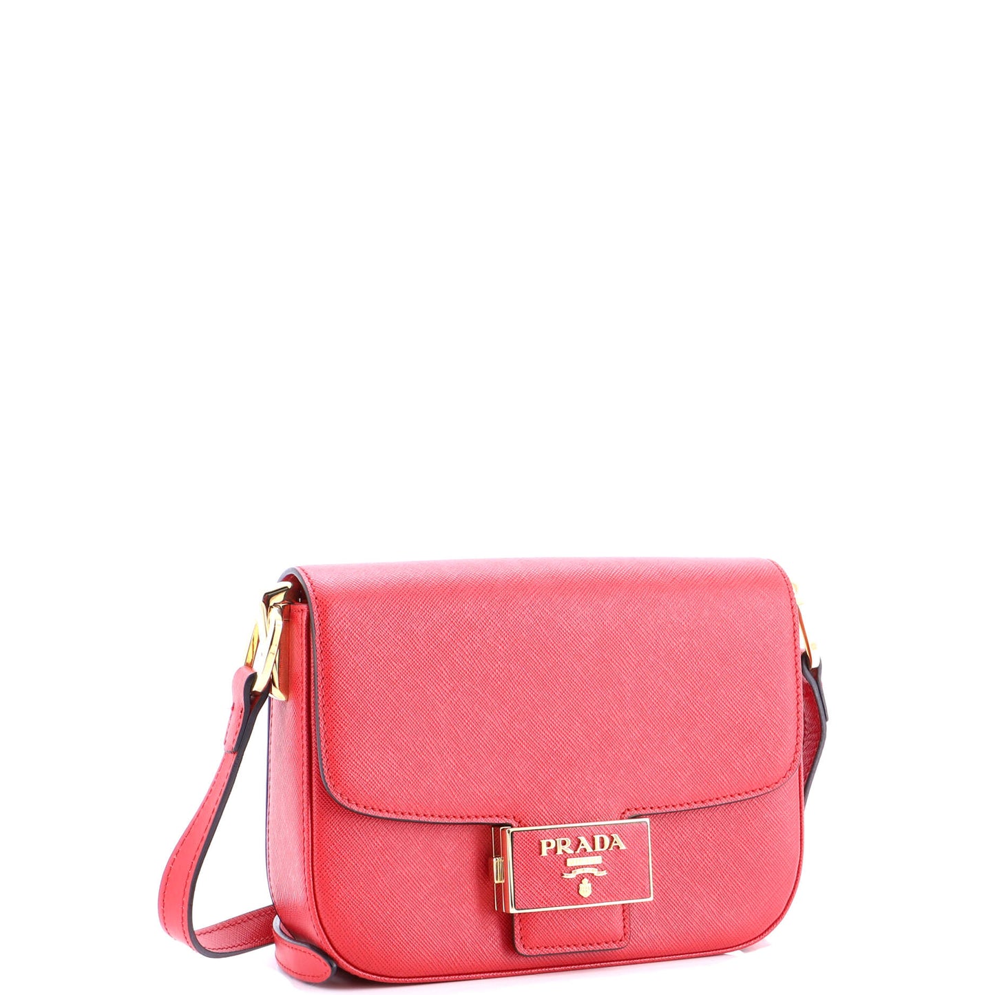 Embleme Flap Bag Saffiano Leather Small