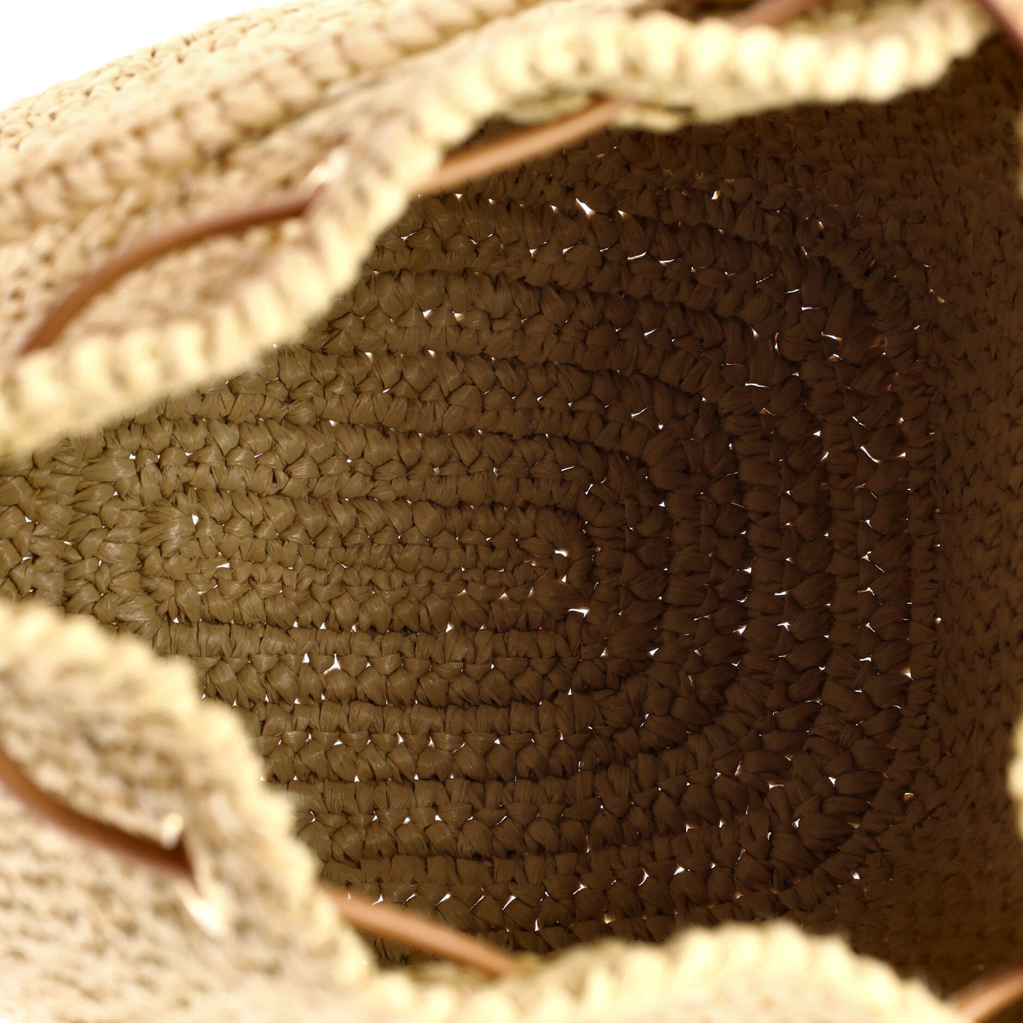 Logo Bucket Bag Raffia Mini