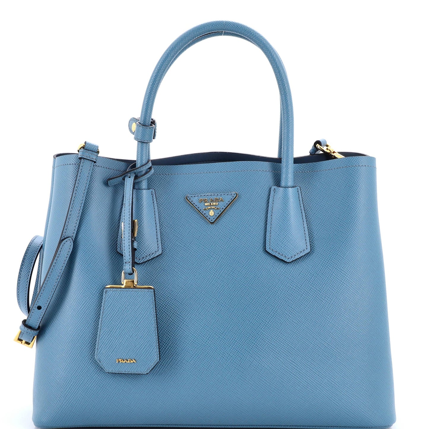 Cuir Double Tote Saffiano Leather Medium