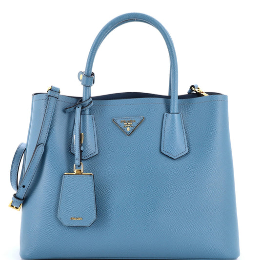 Cuir Double Tote Saffiano Leather Medium