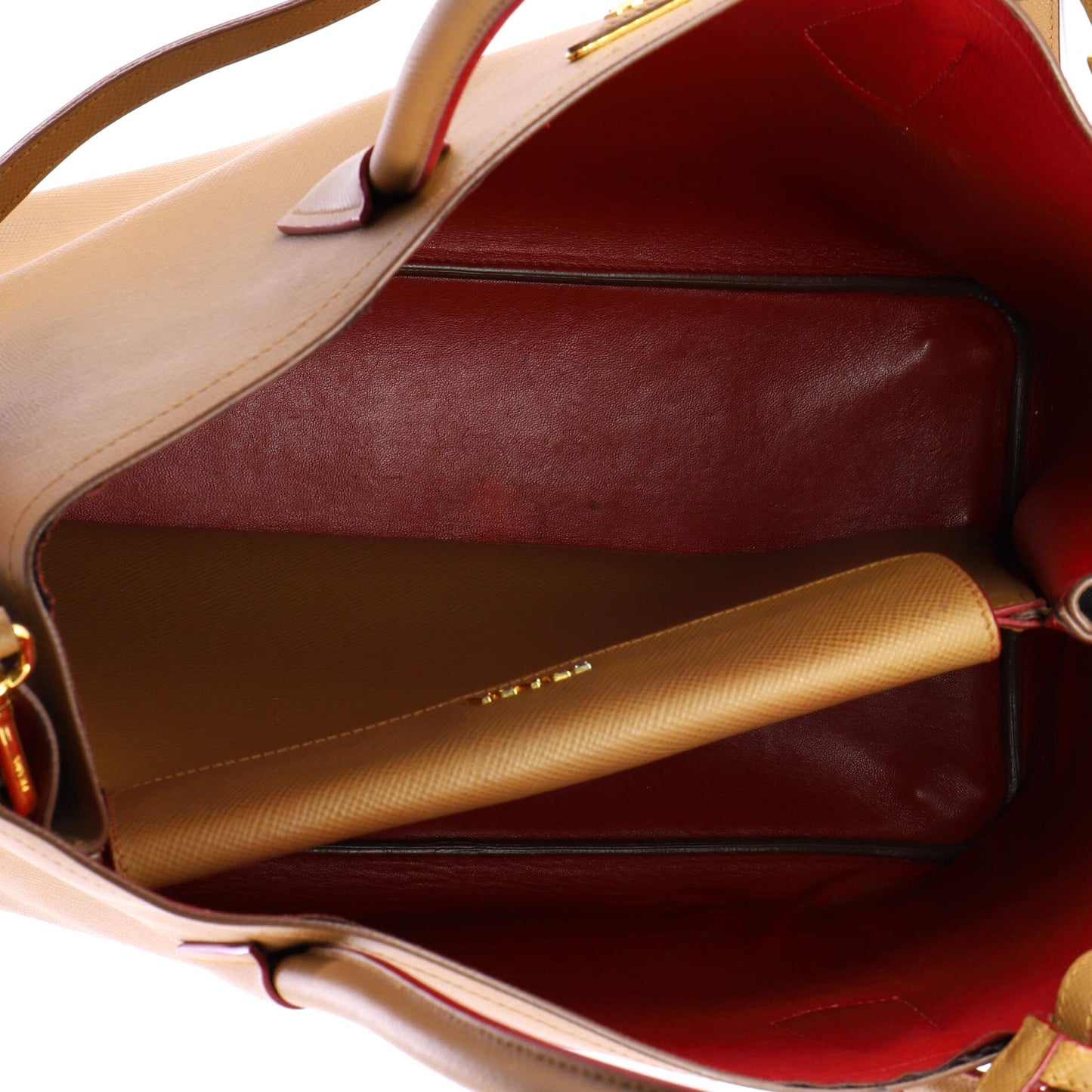 Cuir Double Tote Saffiano Leather Large