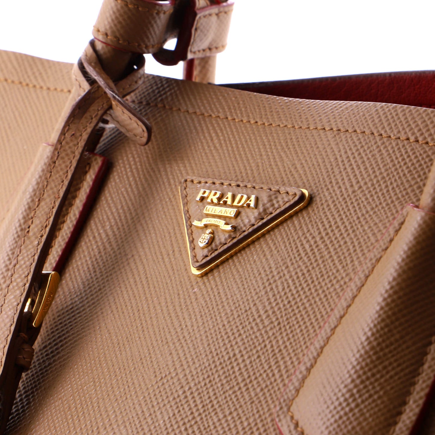 Cuir Double Tote Saffiano Leather Large