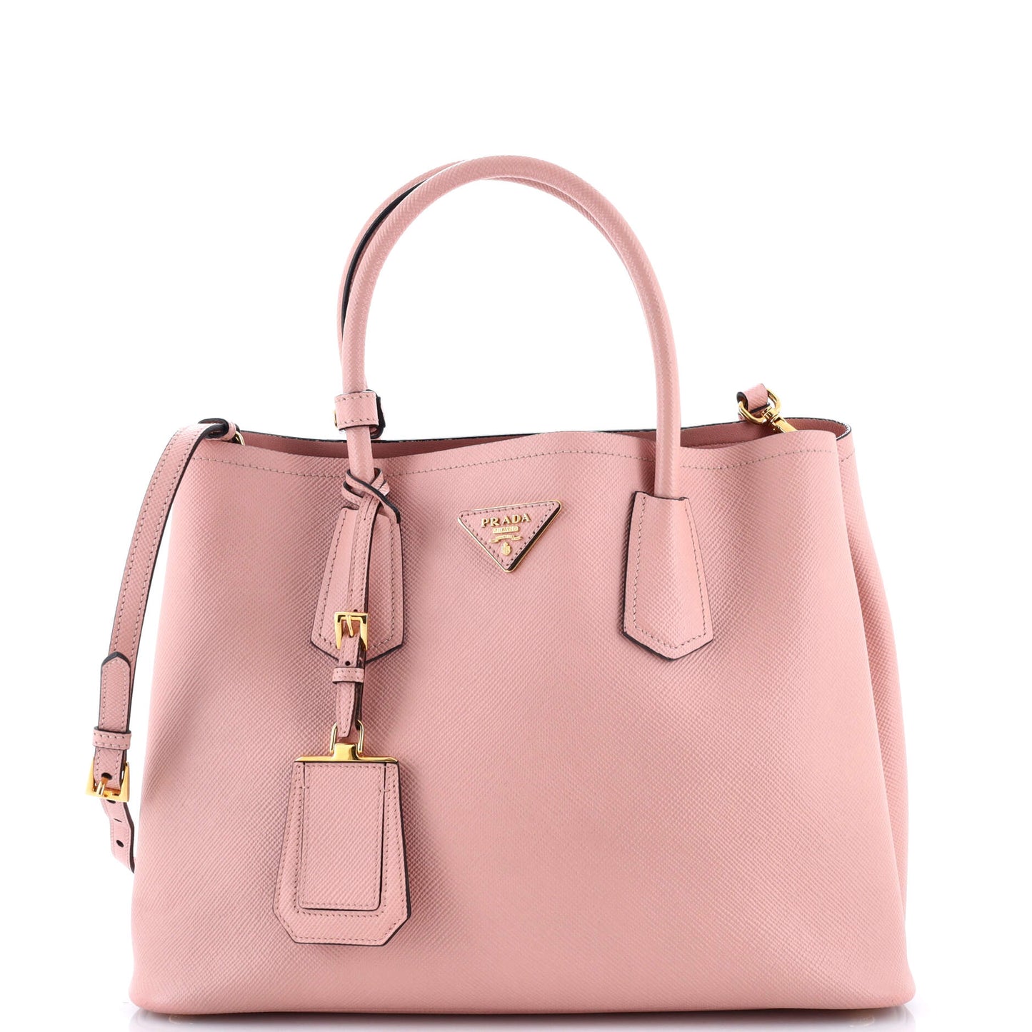 Cuir Double Tote Saffiano Leather Medium