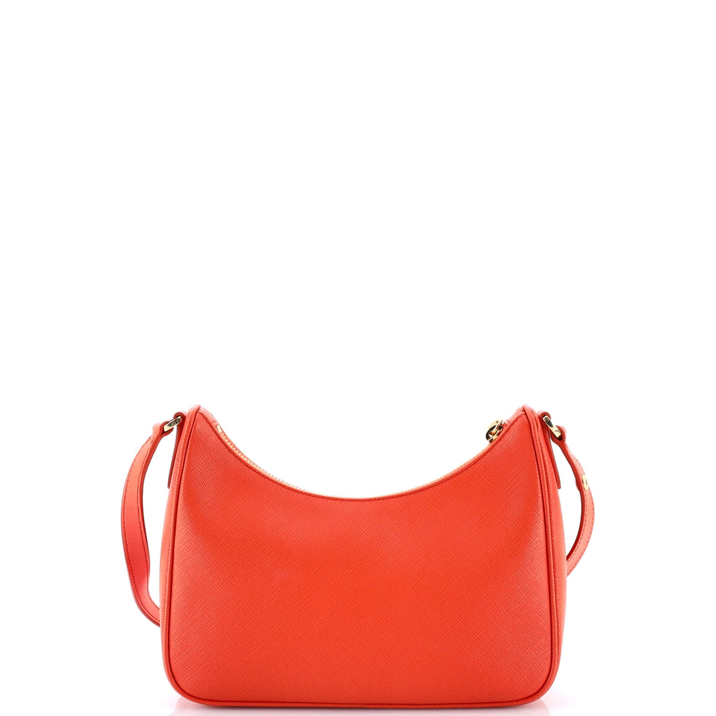 Adjustable Handle Zip Hobo Saffiano Leather Mini