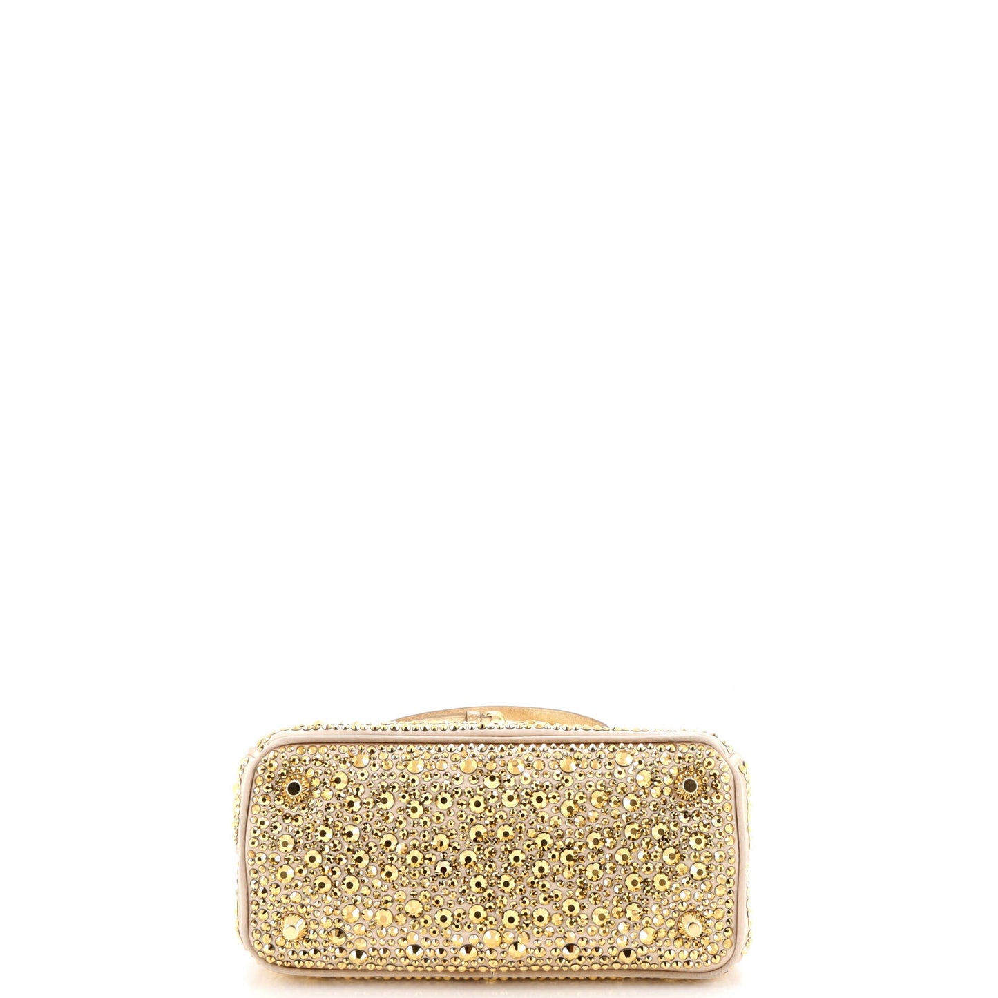 Galleria Double Zip Tote Crystal Embellished Satin Mini