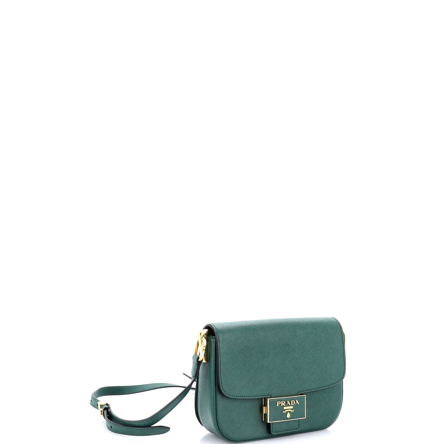 Embleme Flap Bag Saffiano Leather Small