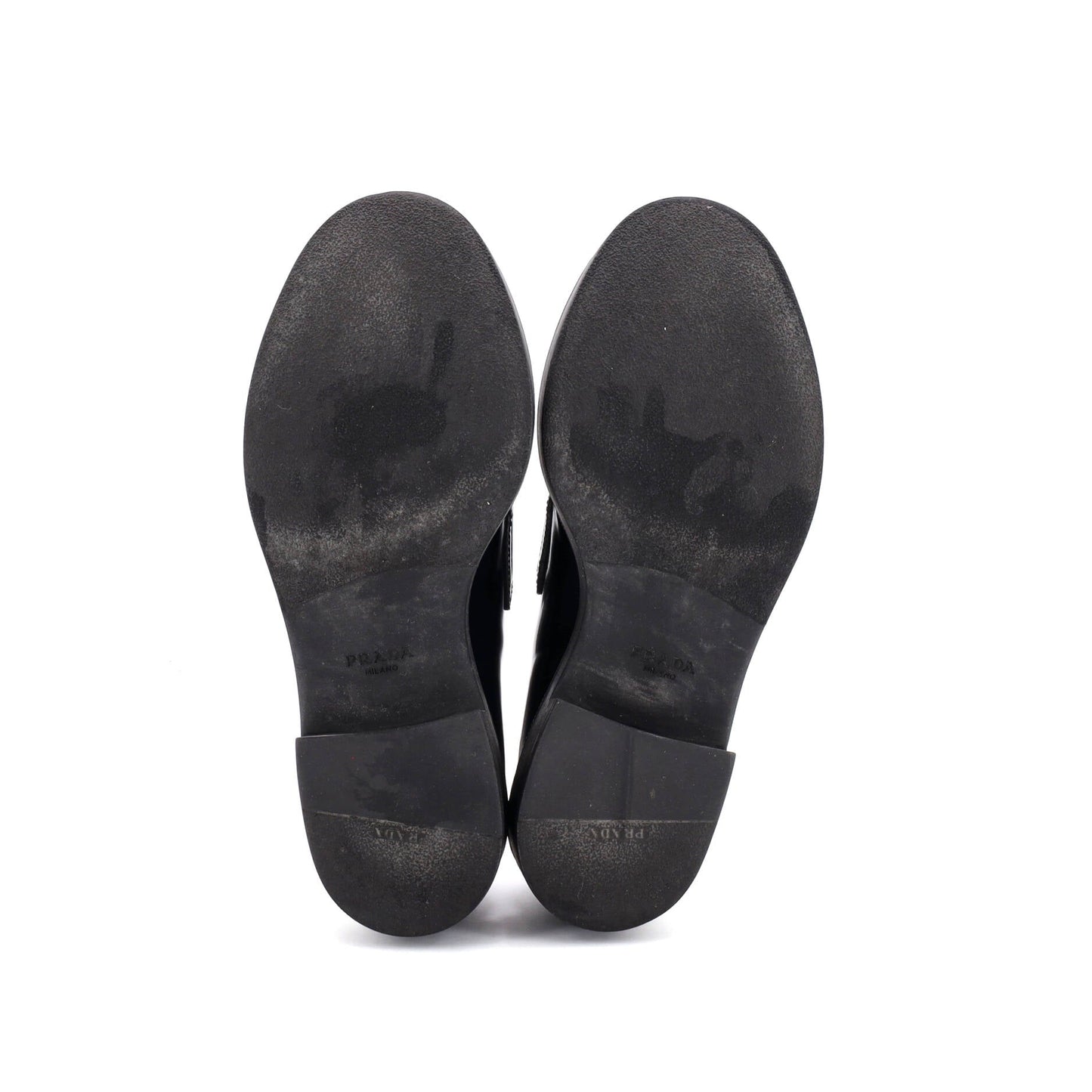 Women's Triangle Logo Loafers Spazzolato Leather