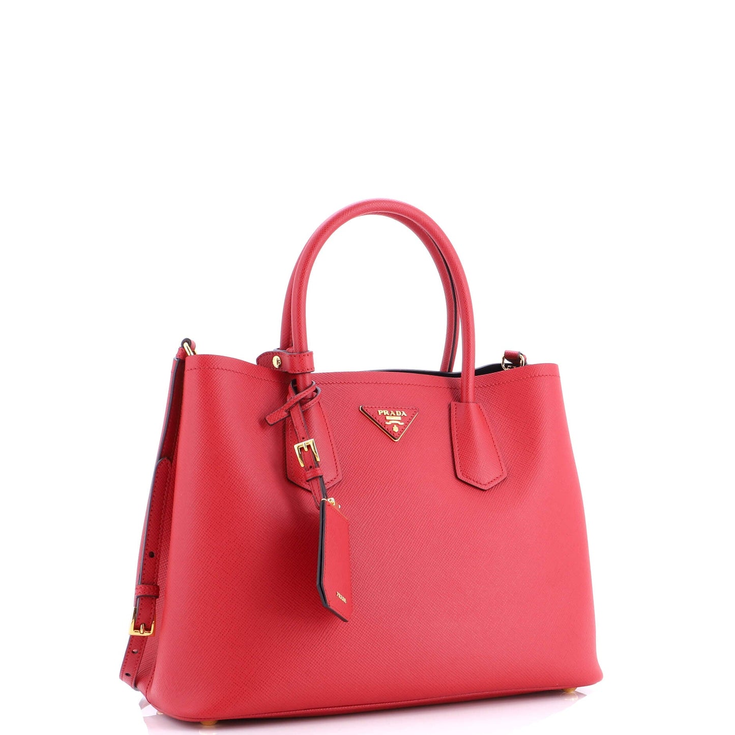 Cuir Double Tote Saffiano Leather Medium
