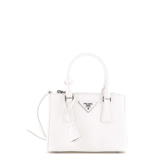 Galleria Double Zip Tote Saffiano Leather Mini