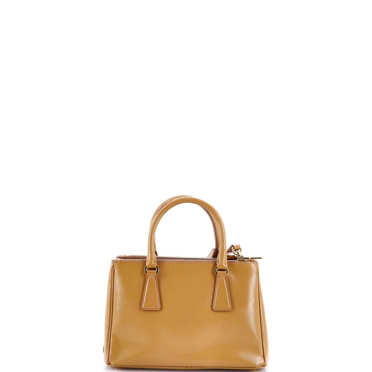 Double Zip Lux Tote Vernice Saffiano Leather Small