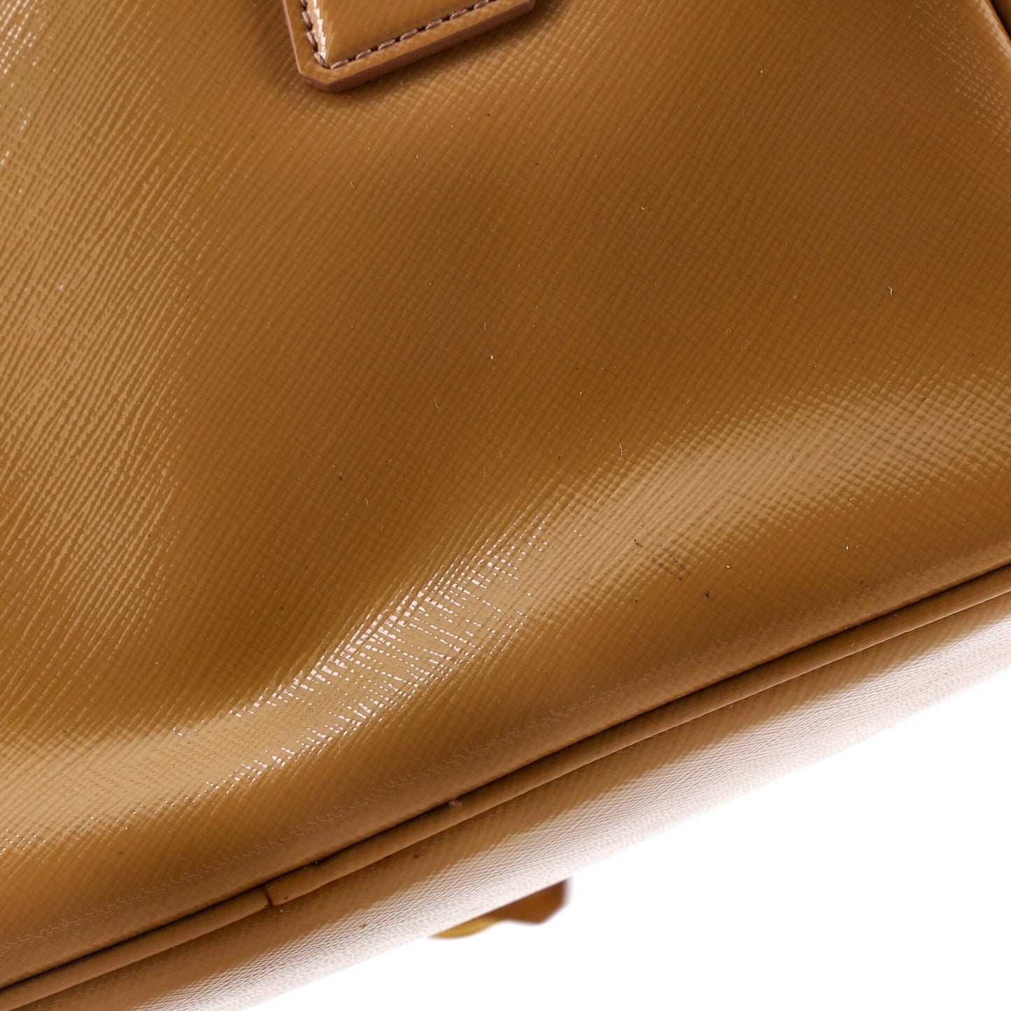 Double Zip Lux Tote Vernice Saffiano Leather Small