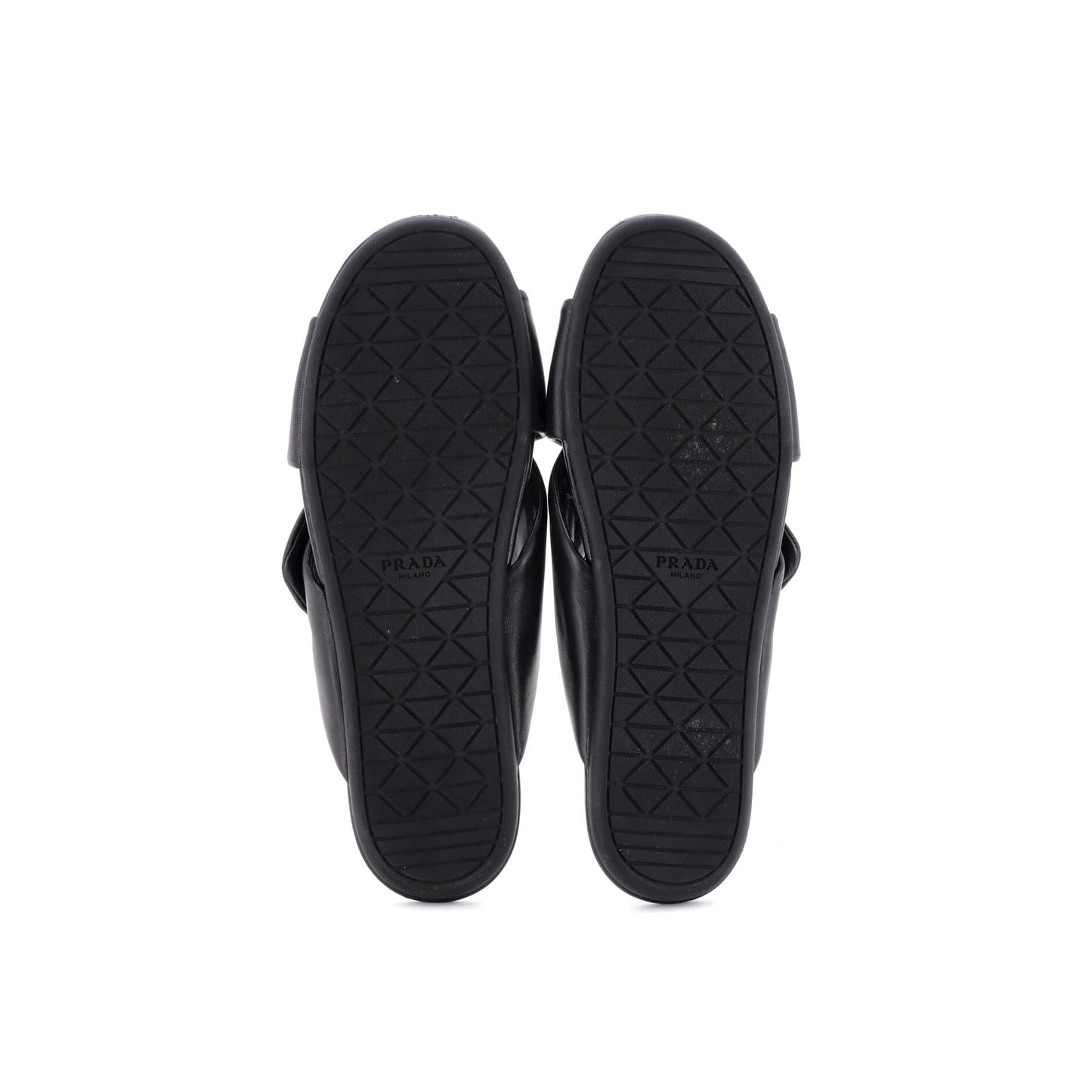 Women's Triangle Criss Cross Padded Sandals Leather