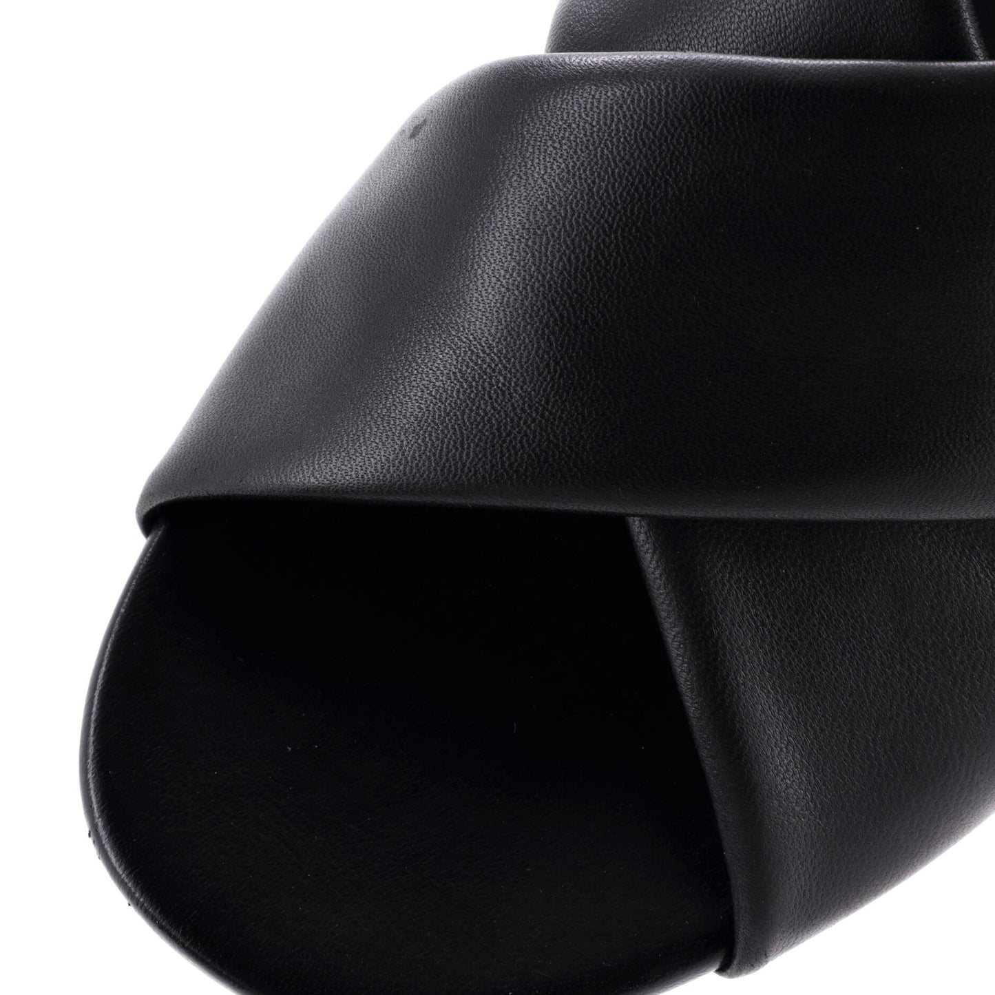 Women's Triangle Criss Cross Padded Sandals Leather