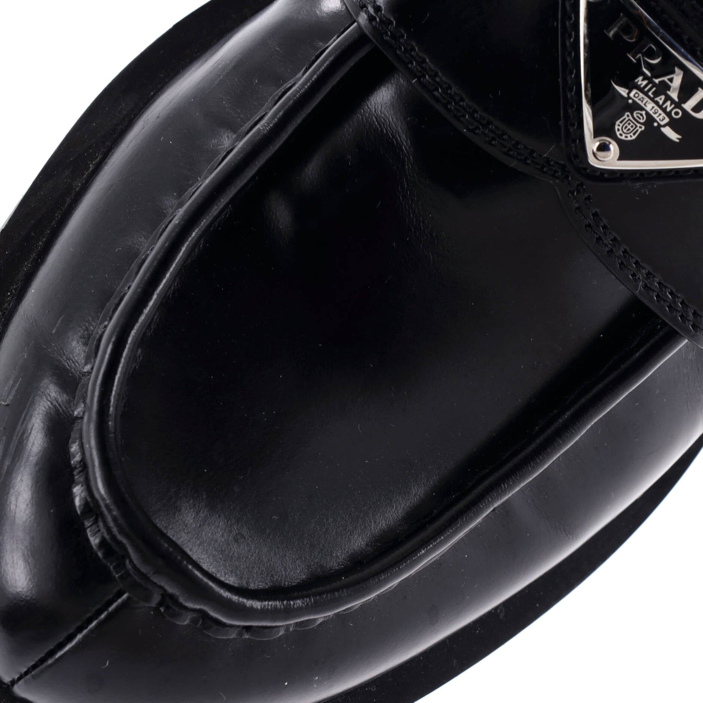 Women's Triangle Logo Slide Mules Leather