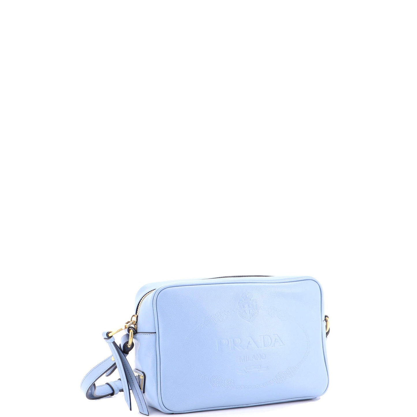 Logo Camera Bag Embossed Leather Small