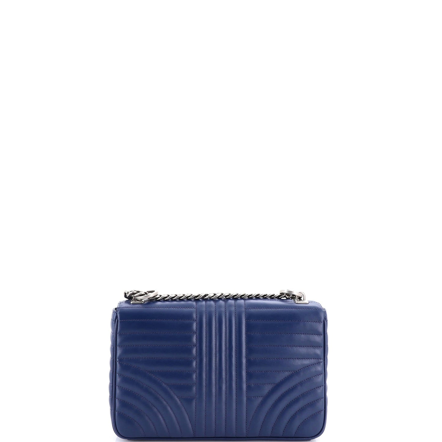 Chain Flap Shoulder Bag Diagramme Quilted Leather Large