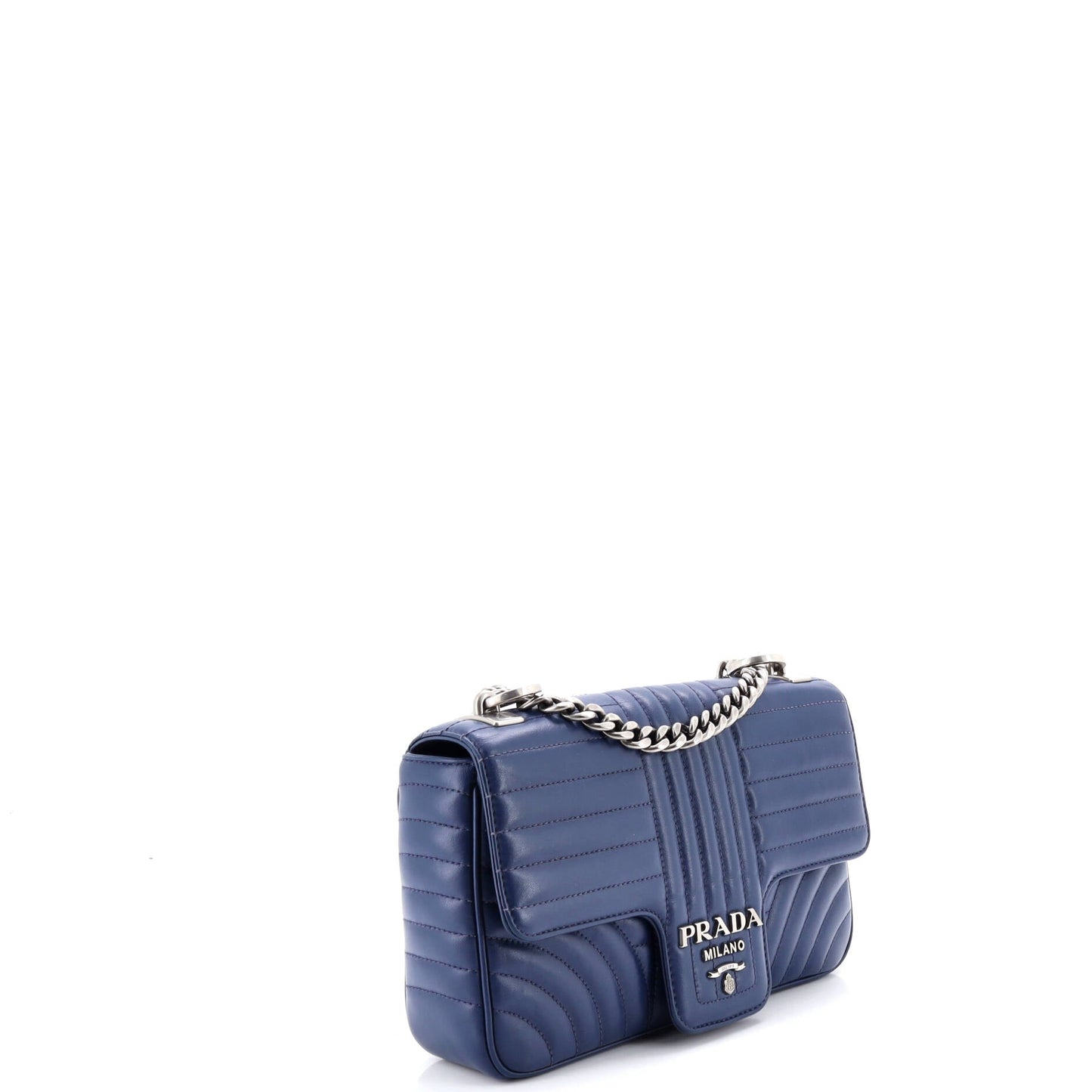 Chain Flap Shoulder Bag Diagramme Quilted Leather Medium