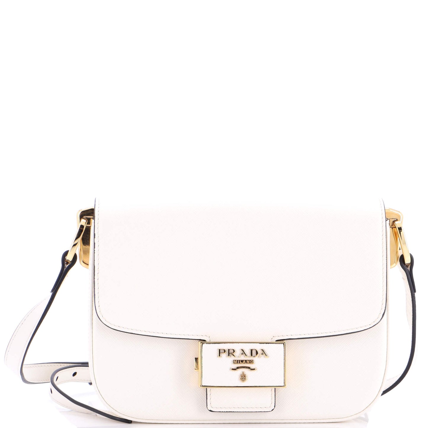 Embleme Flap Bag Saffiano Leather Small