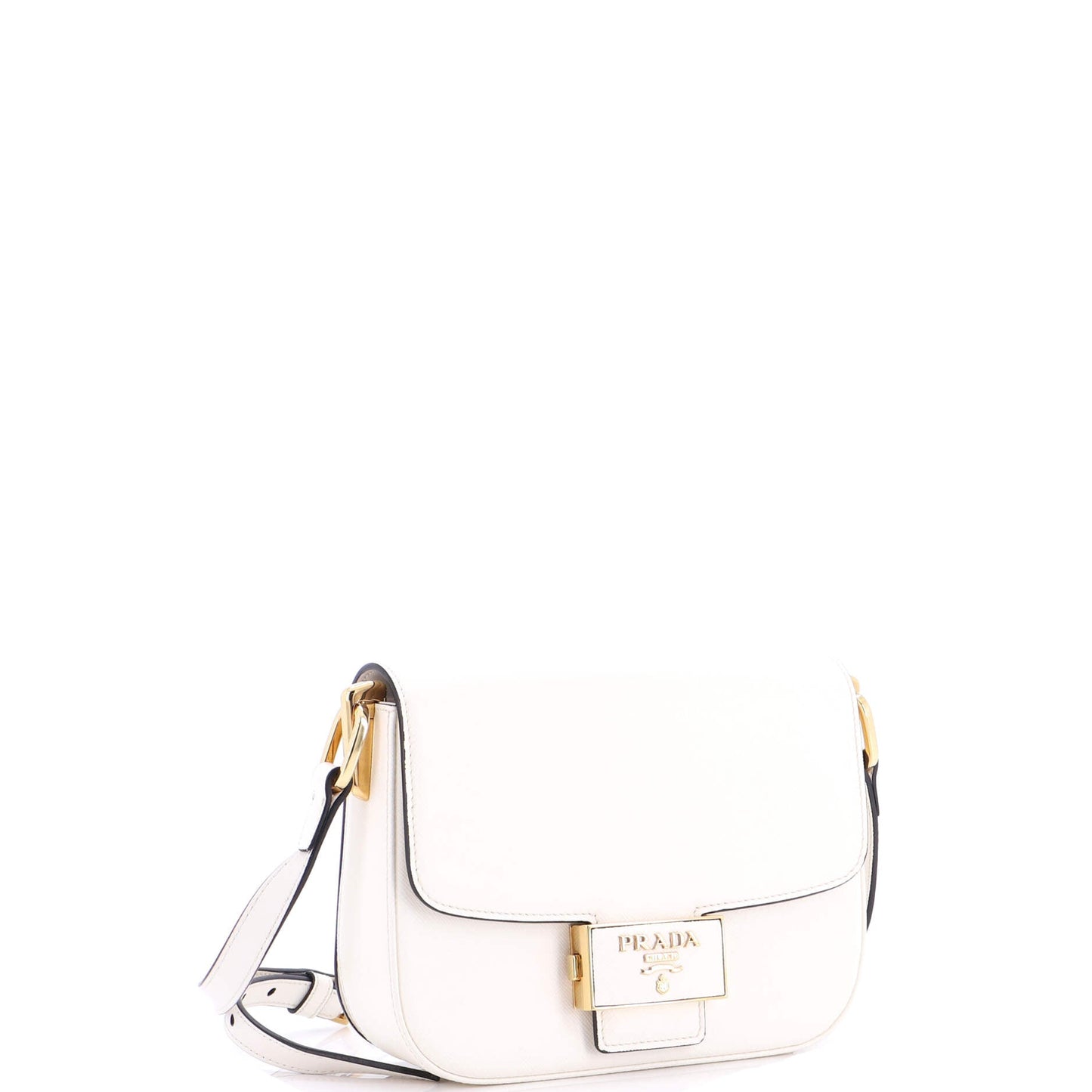 Embleme Flap Bag Saffiano Leather Small