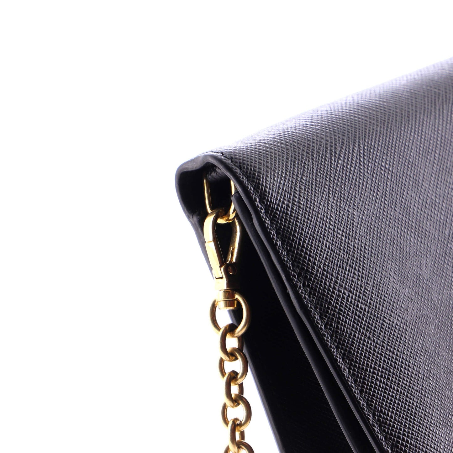Wristlet Wallet on Chain Saffiano Leather Mini