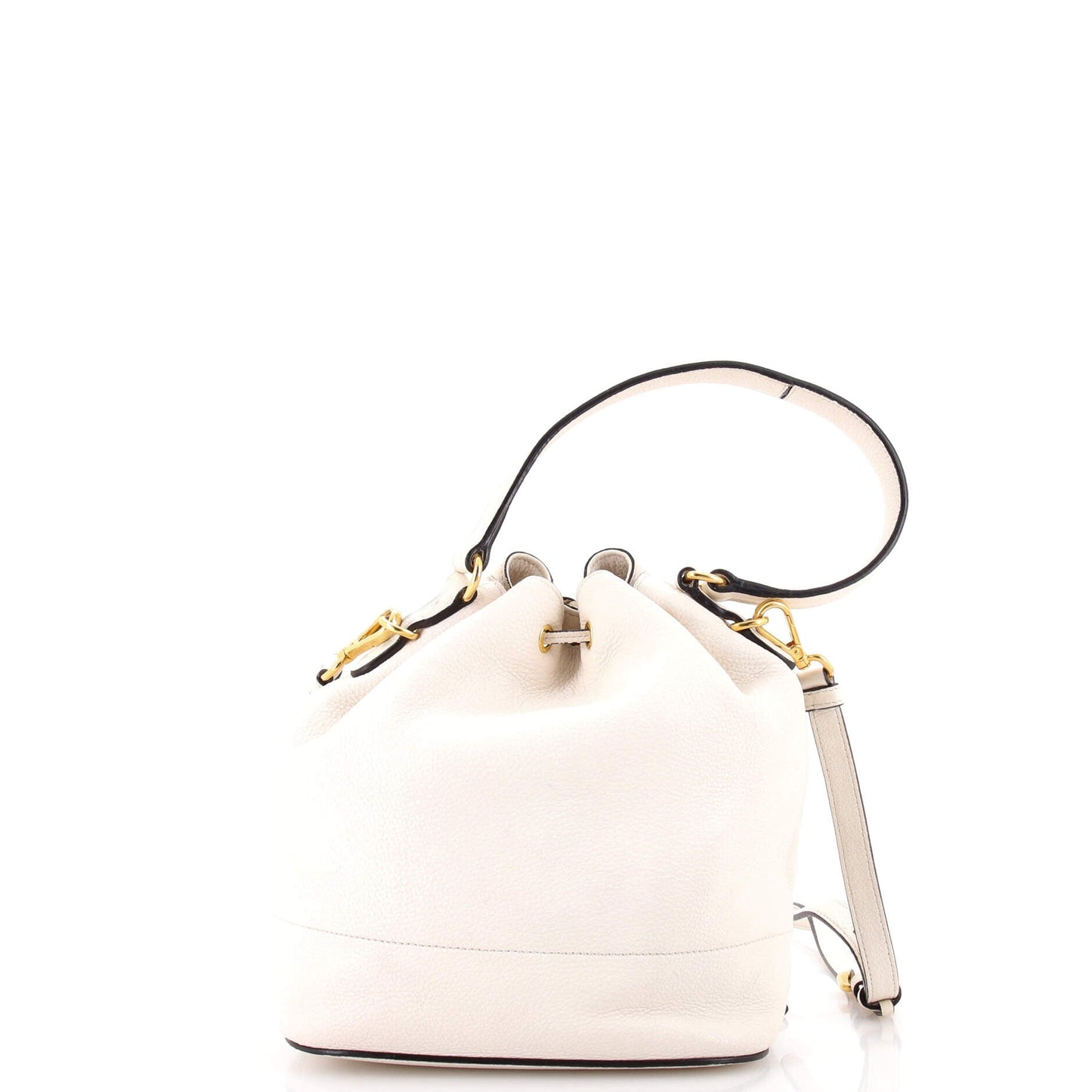 Dual Strap Top Handle Bucket Bag Vitello Daino Small