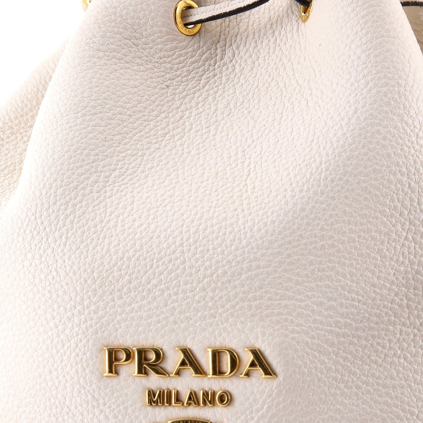 Dual Strap Top Handle Bucket Bag Vitello Daino Small