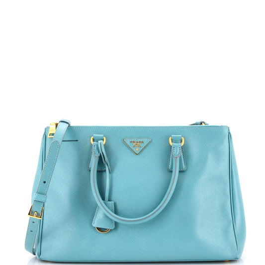 Double Zip Lux Tote Saffiano Leather Medium