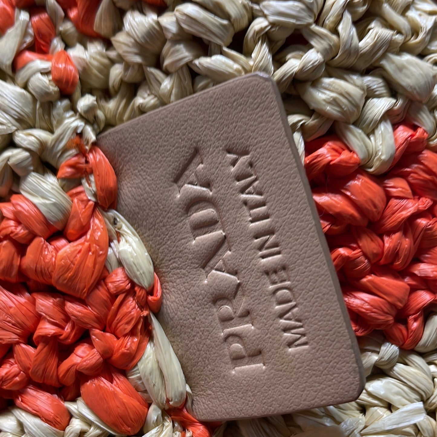 Logo Tote Raffia Large