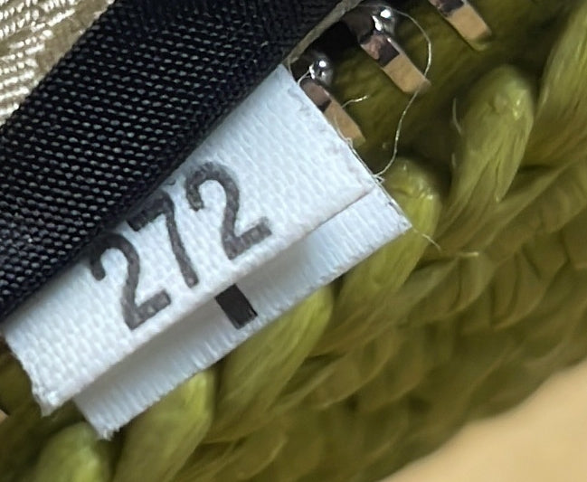 Triangle Logo Zip Crossbody Bag Crochet Raffia Small