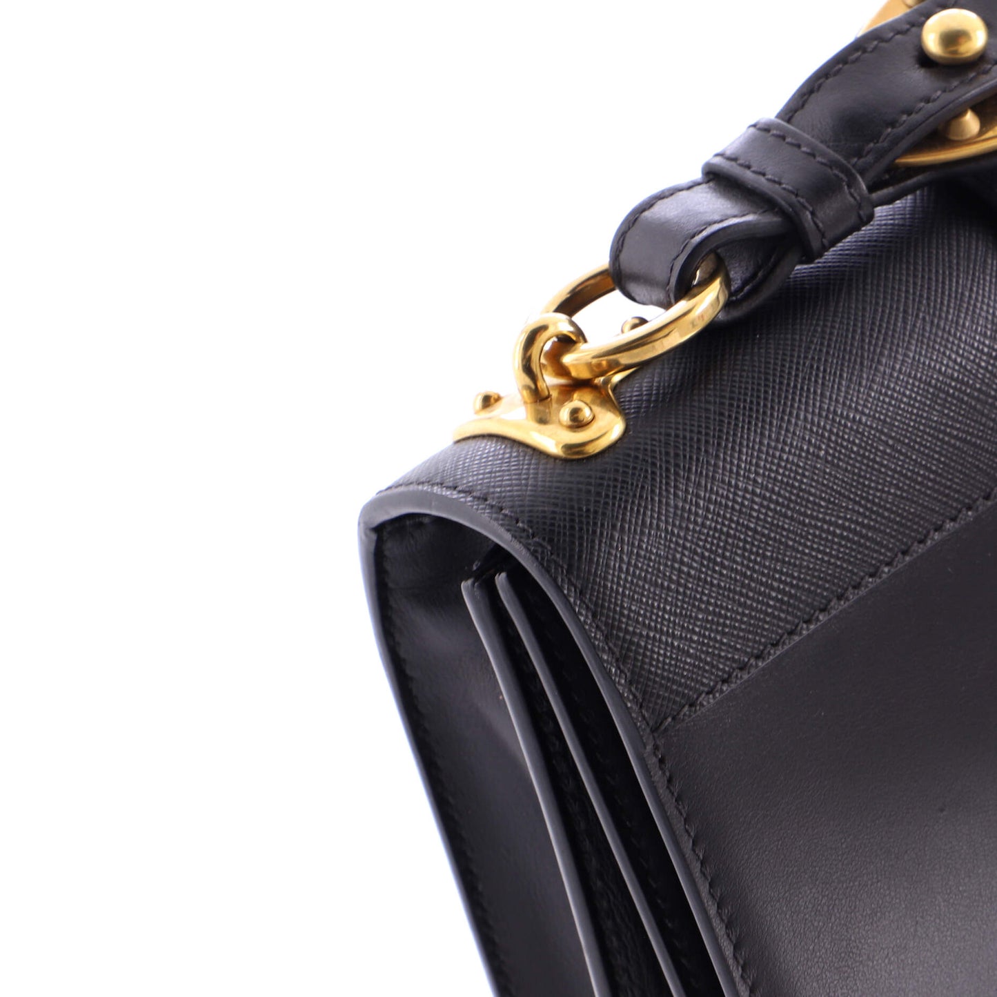 Cahier Crossbody Bag Leather and Saffiano Leather Large