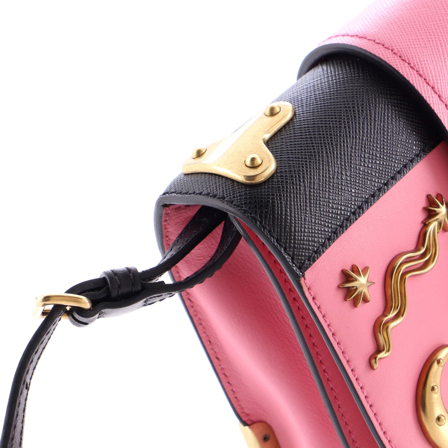 Cahier Crossbody Bag Embellished Leather Small