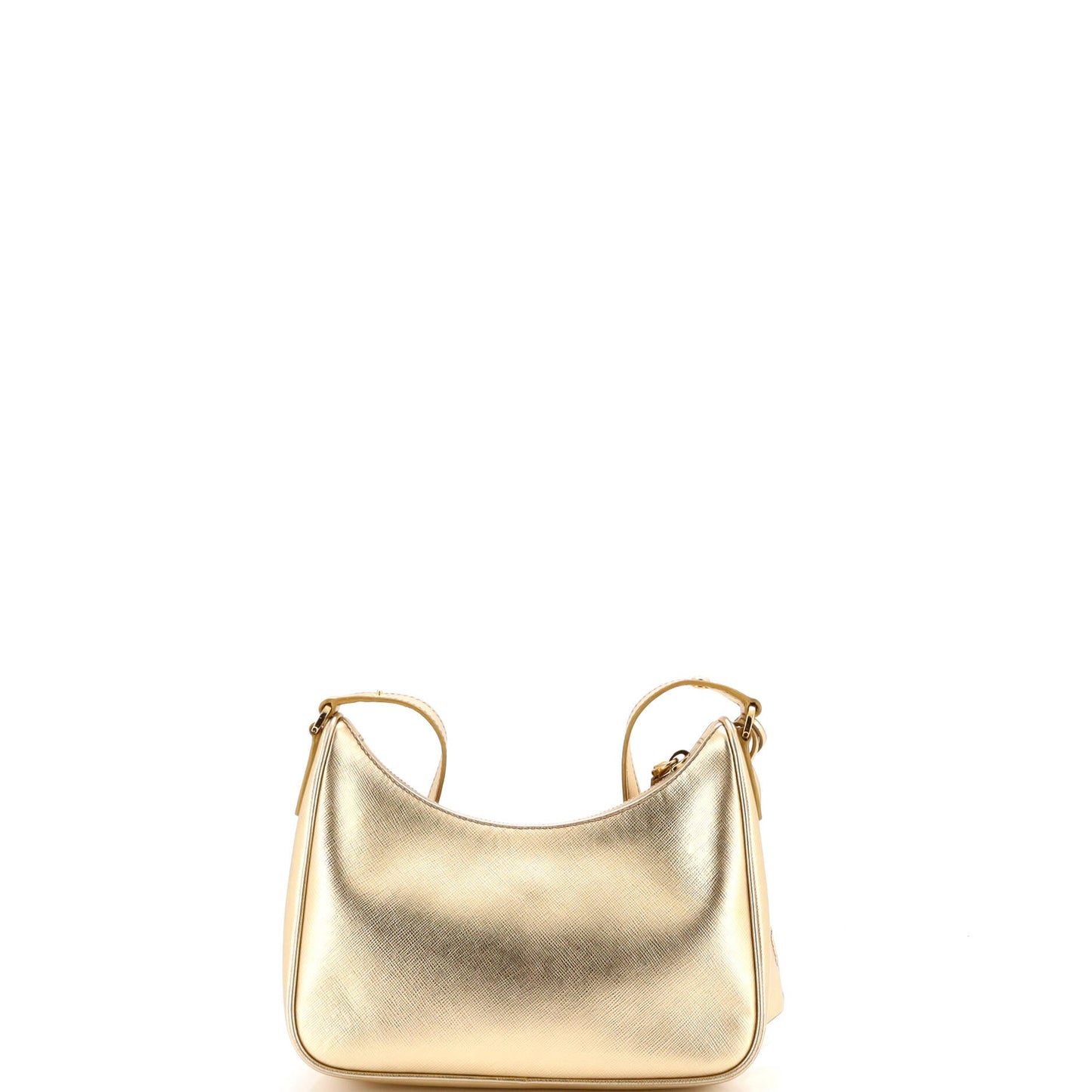 Adjustable Handle Zip Hobo Saffiano Leather Mini