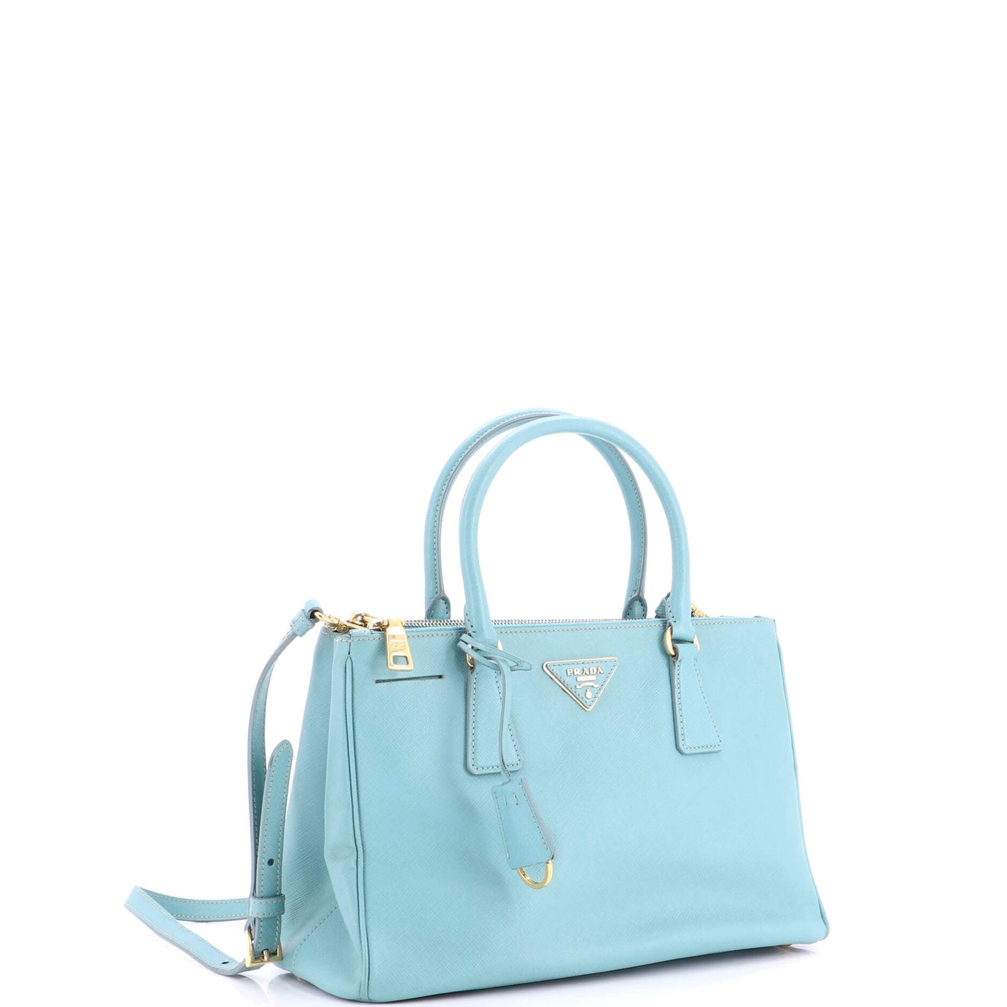 Double Zip Lux Tote Saffiano Leather Small