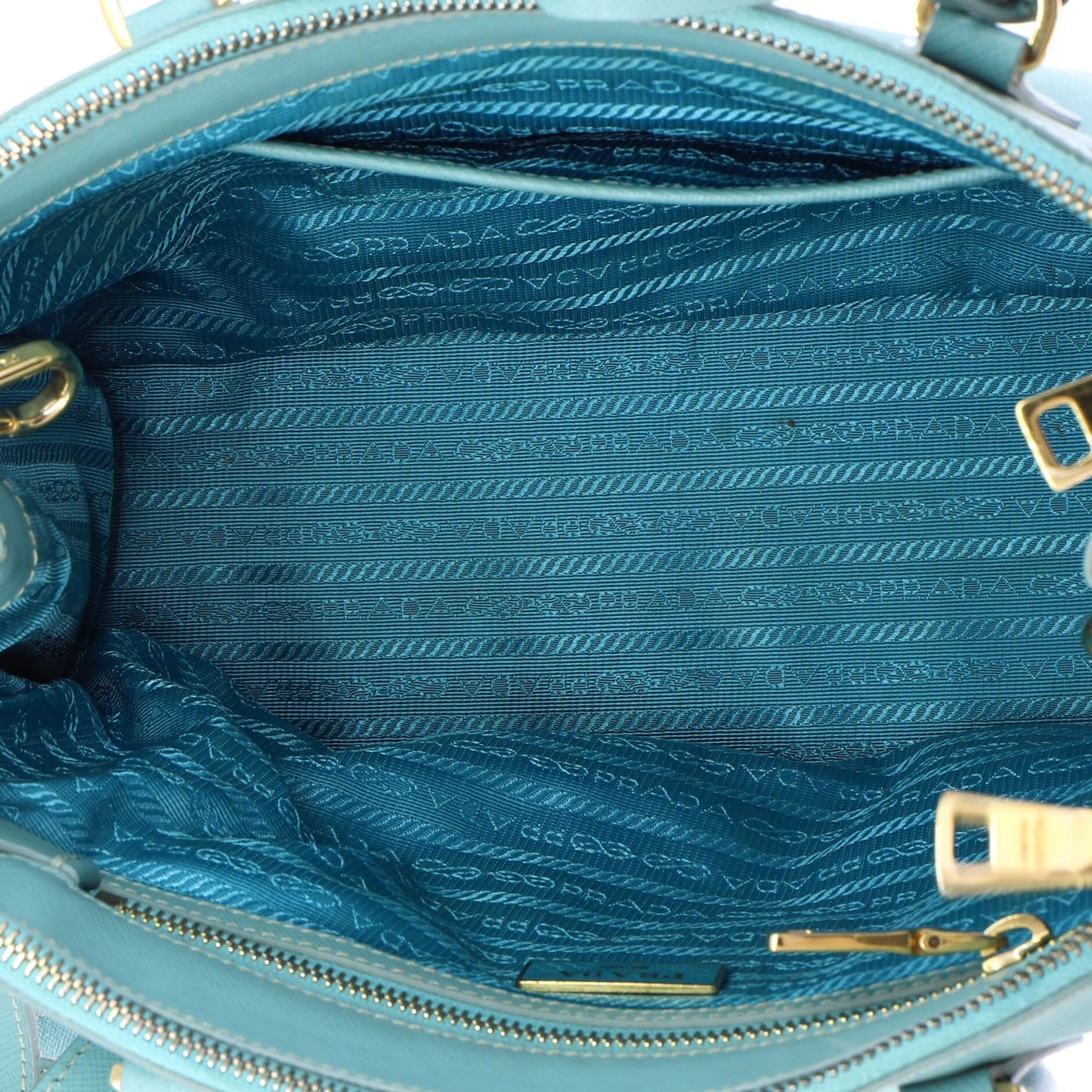 Double Zip Lux Tote Saffiano Leather Small