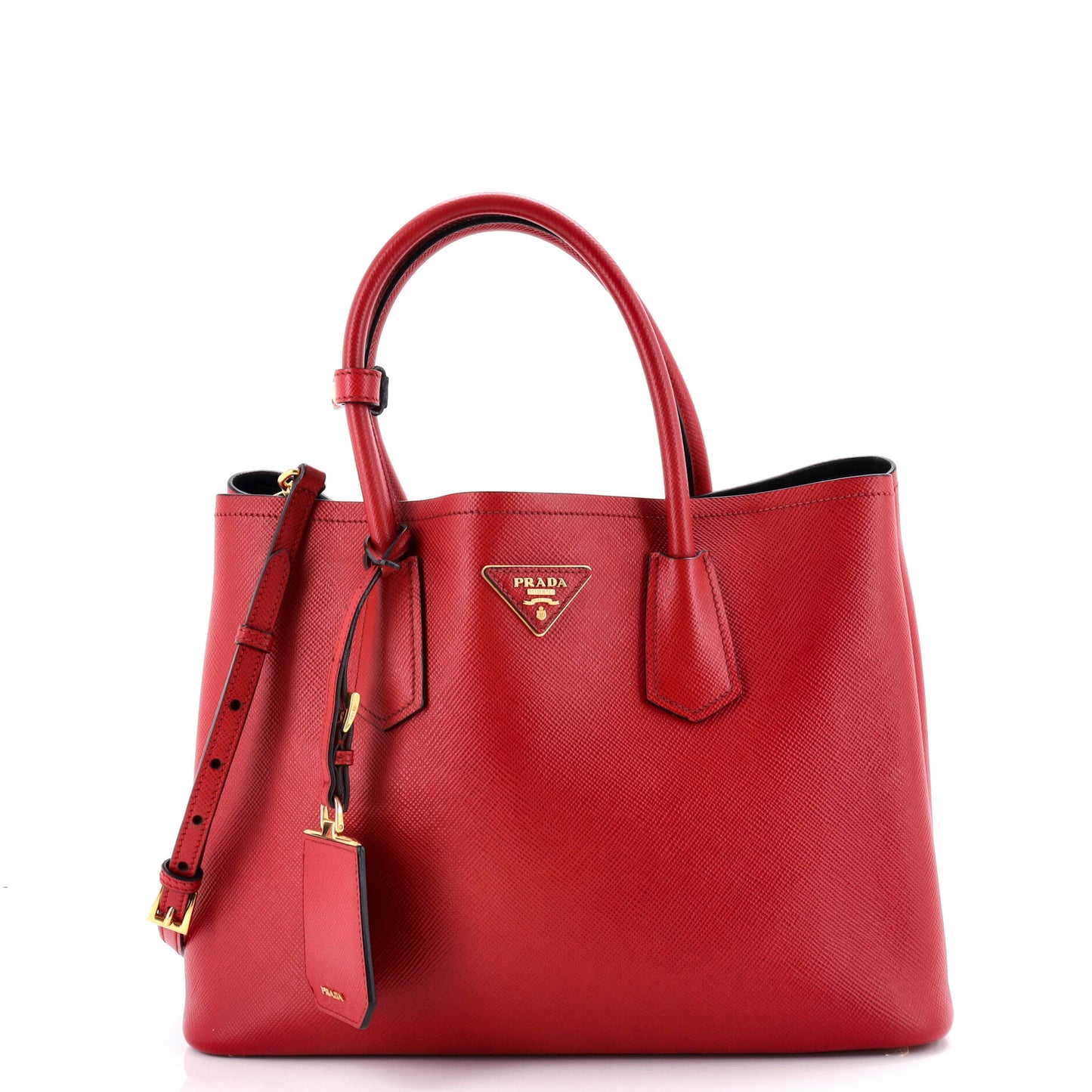 Cuir Double Tote Saffiano Leather Medium