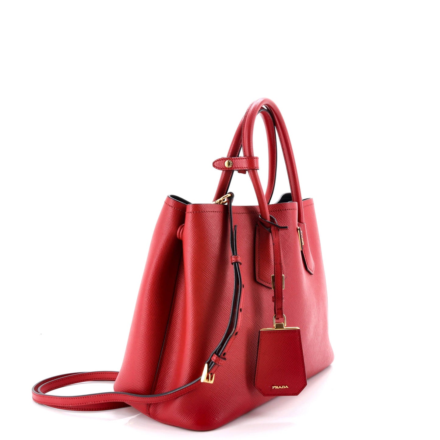 Cuir Double Tote Saffiano Leather Medium