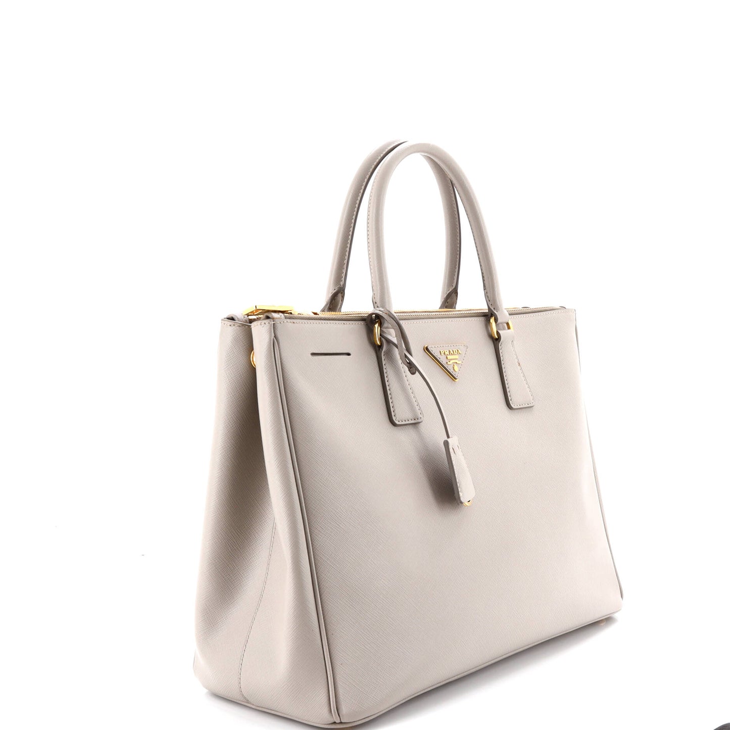 Double Zip Lux Tote Saffiano Leather Large