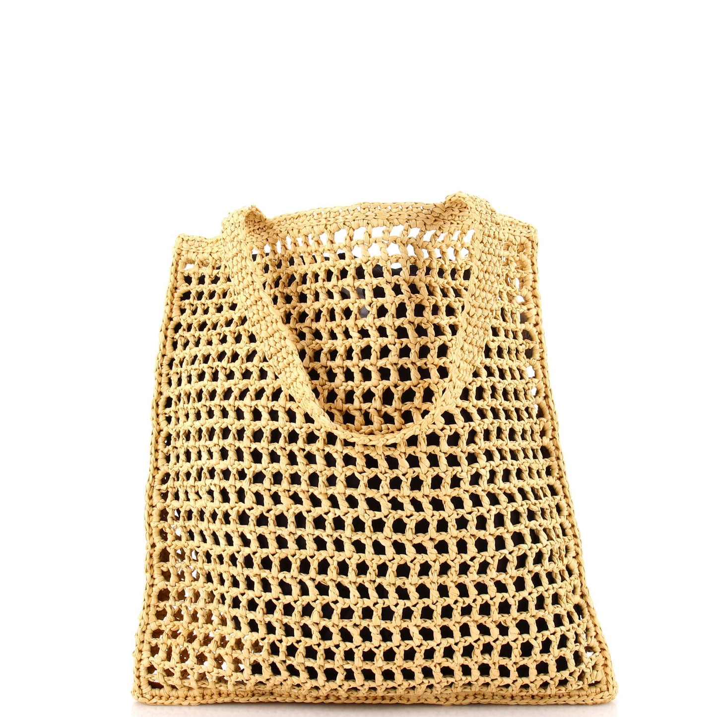 Triangle Logo Open Tote Raffia