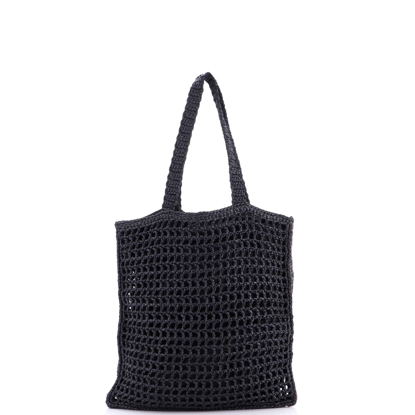 Triangle Logo Open Tote Raffia