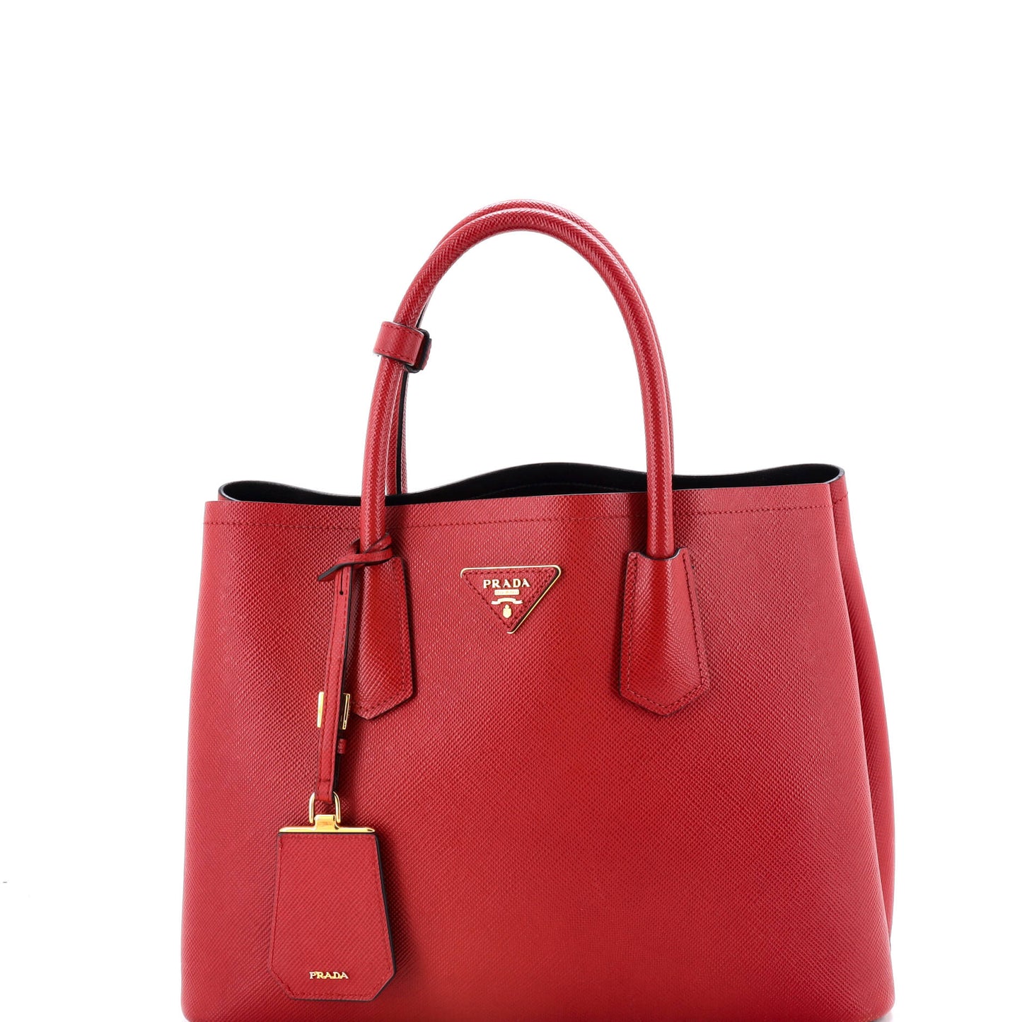 Cuir Double Tote Saffiano Leather Medium