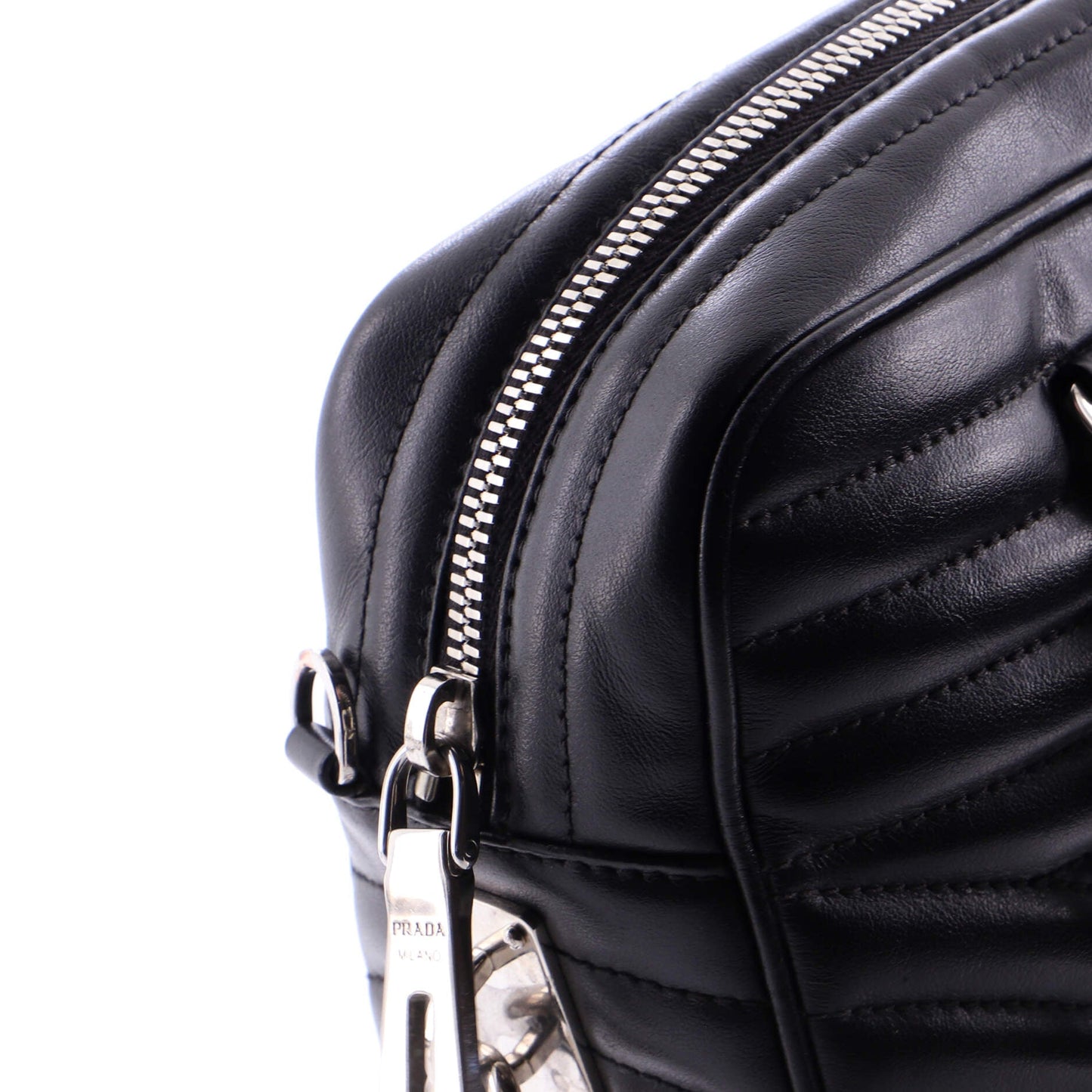 Bowling Bag Diagramme Quilted Leather Medium