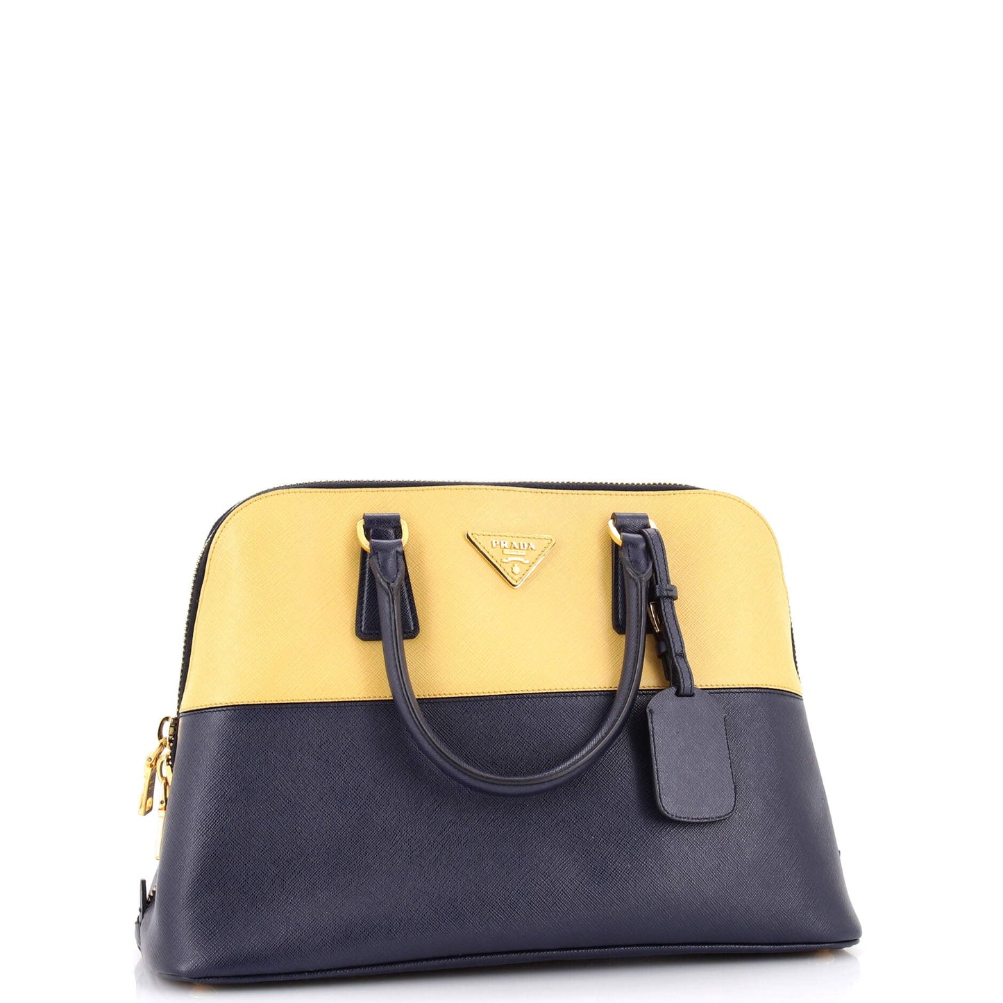 Bicolor Promenade Bag Saffiano Leather Medium