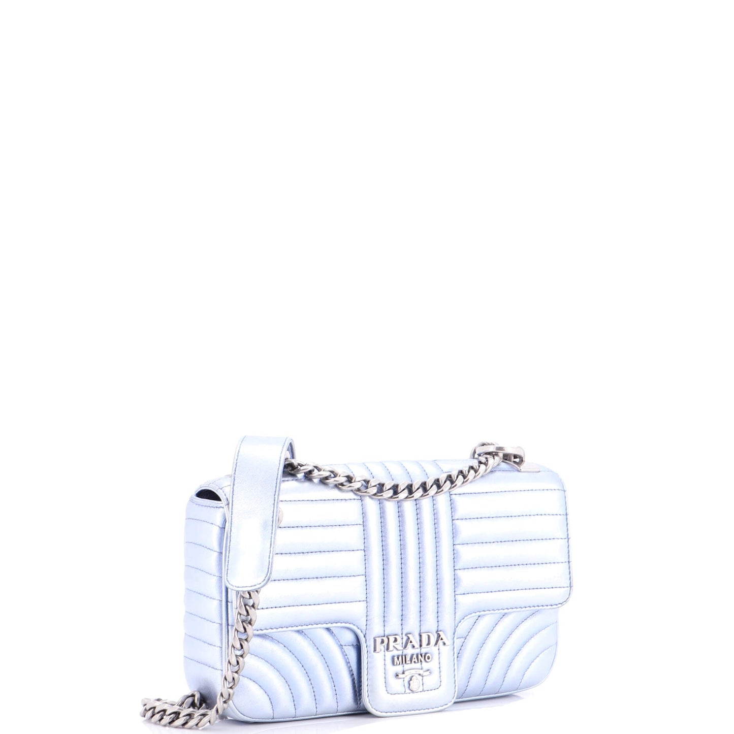 Chain Flap Shoulder Bag Diagramme Quilted Leather Medium