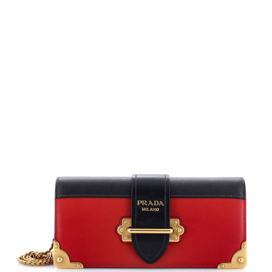 Cahier Chain Clutch City Calf and Saffiano