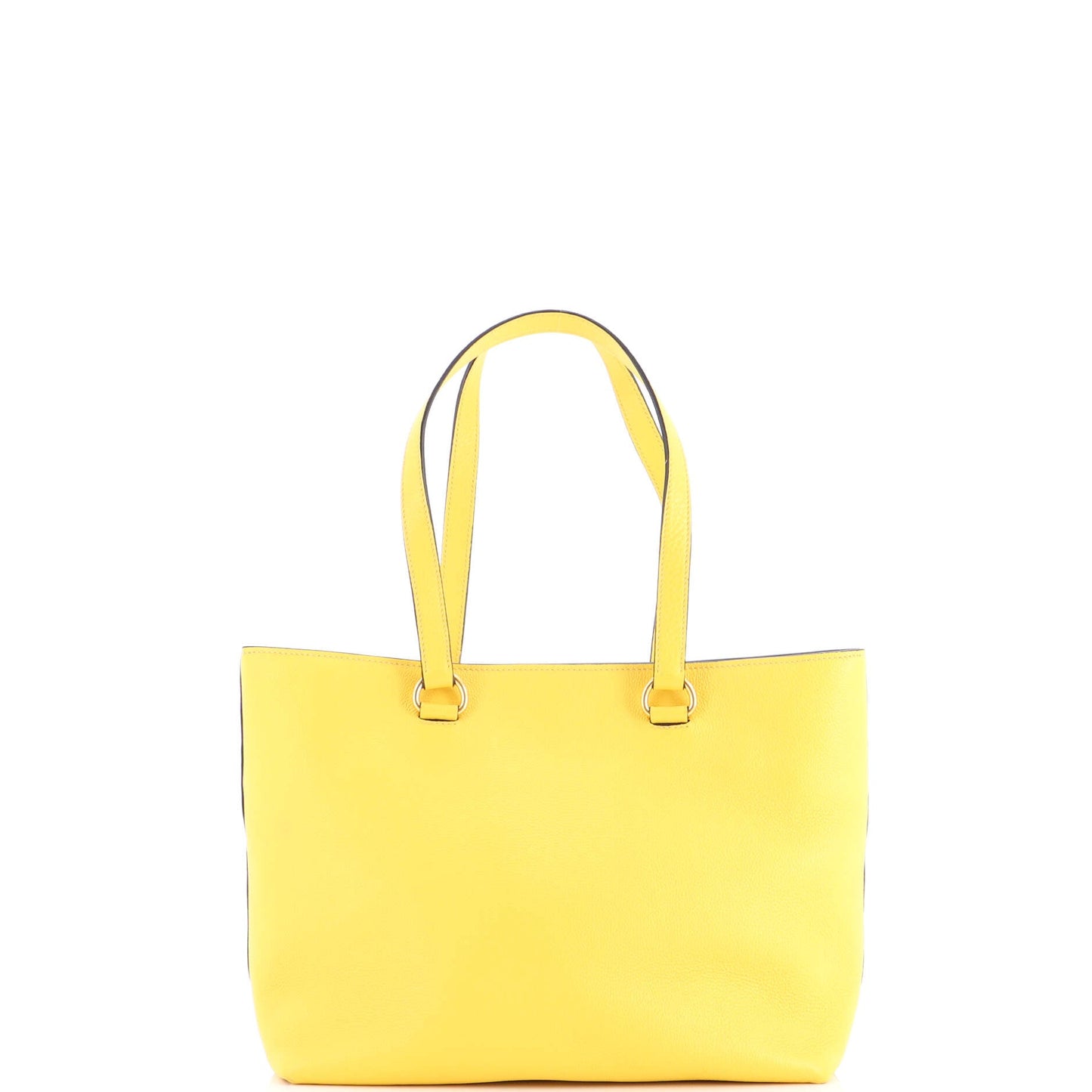 Embossed Logo Open Tote Vitello Daino Medium