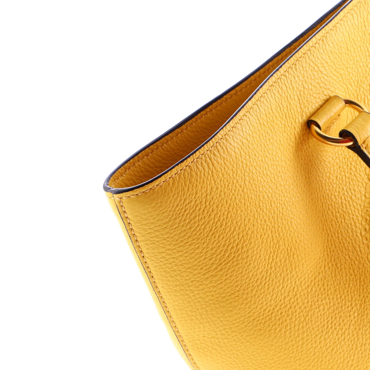 Embossed Logo Open Tote Vitello Daino Medium