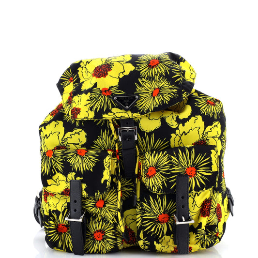 Double Front Pocket Backpack Printed Tessuto Medium